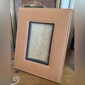 Tan Leather Like Photo Frame 7”x9”